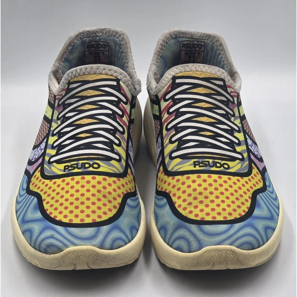 PSUDO Mens Court Slip‎ On Sneakers Cosmic USA Made Size 11 Lightweight Vegan